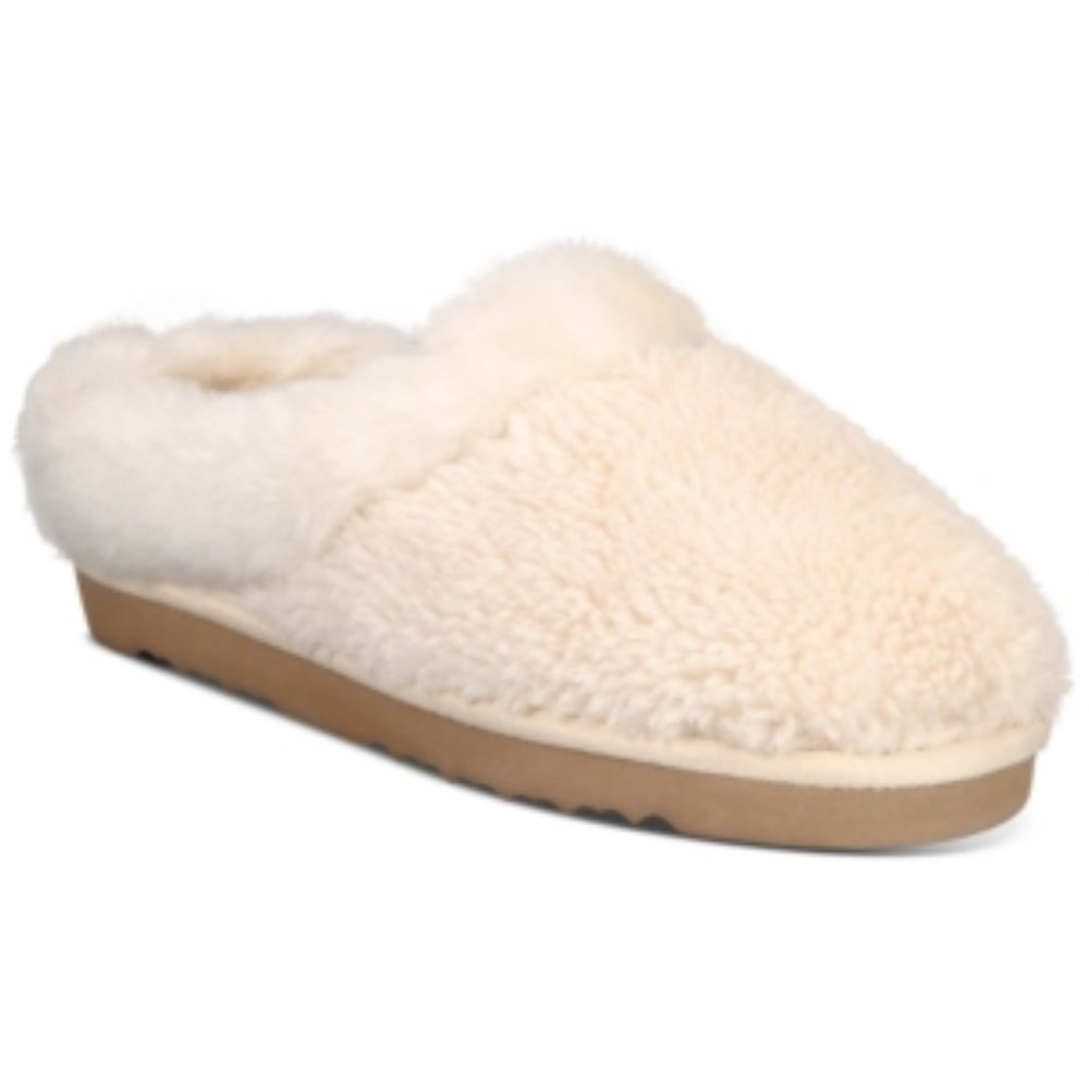 Style & Co Teddiee Slippers in Cream